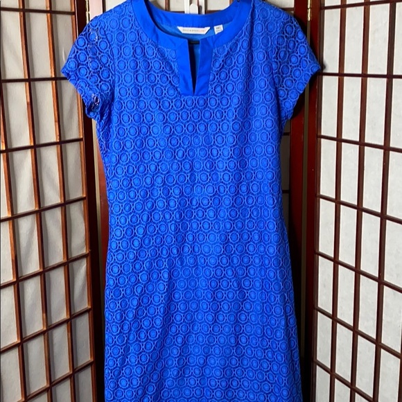 Summer blue lace shift dress - Picture 2 of 6